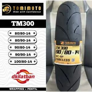 Ban Donat Tomimoto TM300 Ring 14 Tubeless 80/80-14, 90/80-14, 100/80-14 Untuk Motor Metic Vario, Beat,dll