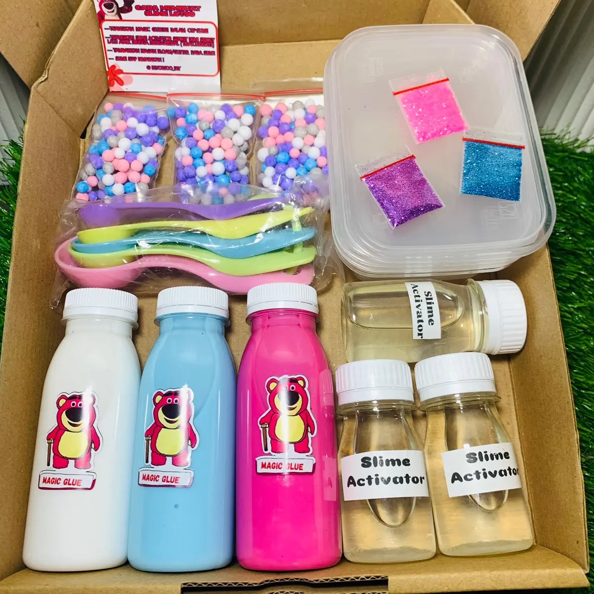 SLIME KIT LOTSO TERLENGKAP ANTI GAGAL SLIME MAINAN ANAK ANAK