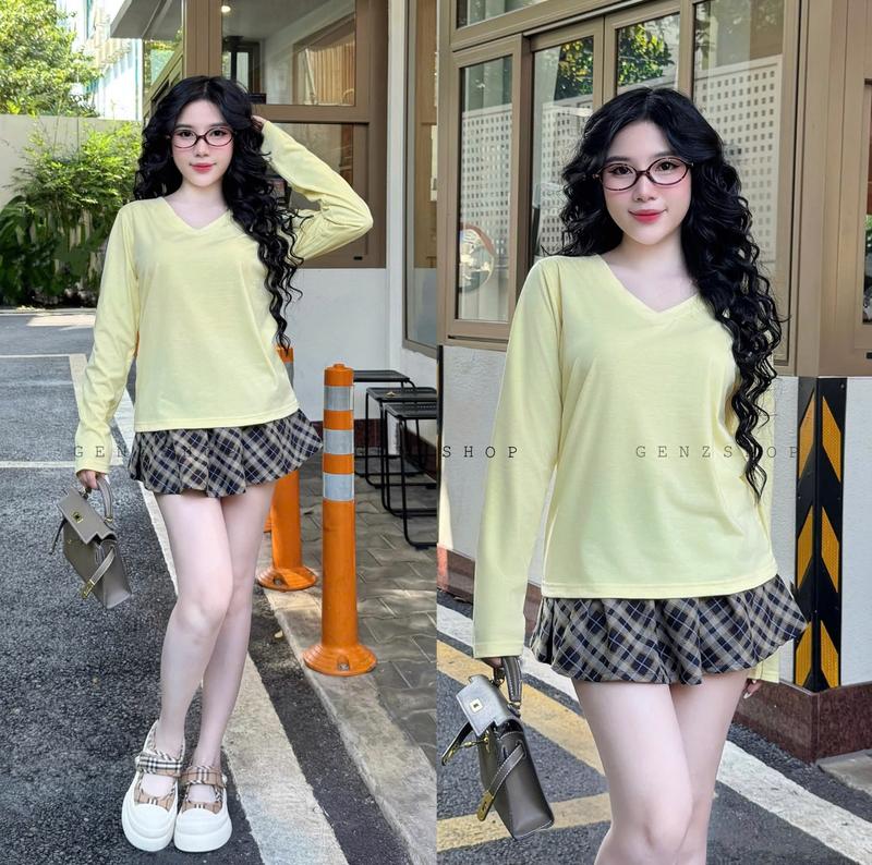 ÁO TAY DÀI CỔ TIM FORM BABYTEE NHIỀU MÀU DỄ PHỐI ĐỒ 250701