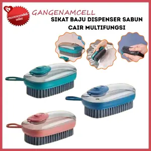 Sikat Baju Dengan Dispenser Isi Sabun Cair Otomatis / Alat Pembersih Pakaian Praktis Serbaguna
