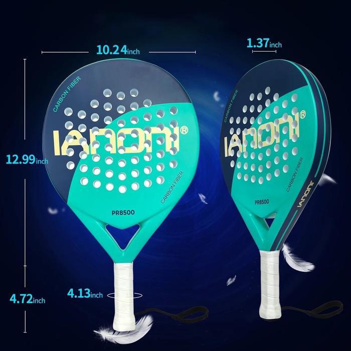 Ioni Padel Racket Ianoni Padel Racket Raket Full Carbon - Pr8500 Teal - Bahan Carbon ...