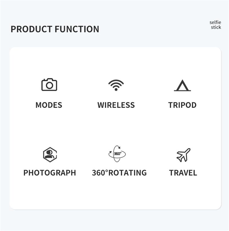 Product Introduction of Bluetooth Wireless Mini  Selfie Tripod Extendable Monopod Remote Shutter For iPhone Samsung Xiaomi Phone Holder 23
