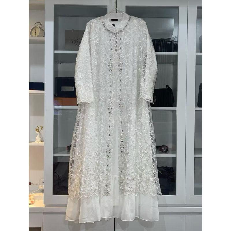 Product Introduction of Gamis brokat terbaru 2025 mewah kekinian / gamis lebaran 2025 model gamis terbaru / gamis pesta mewah elegan / gamis kondangan mewah terbaru 2