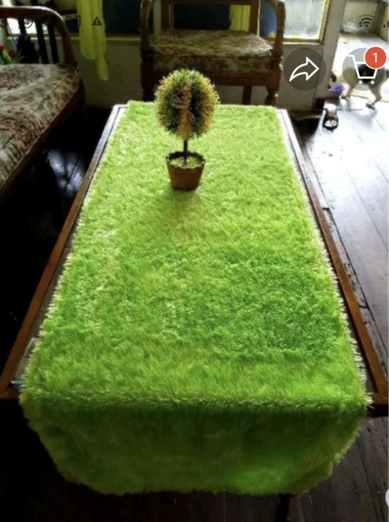 Product Introduction of taplak meja polos ukuran 75cm x 45cm TAPLAK MEJA TAMU BULU RASFUR Kain 7