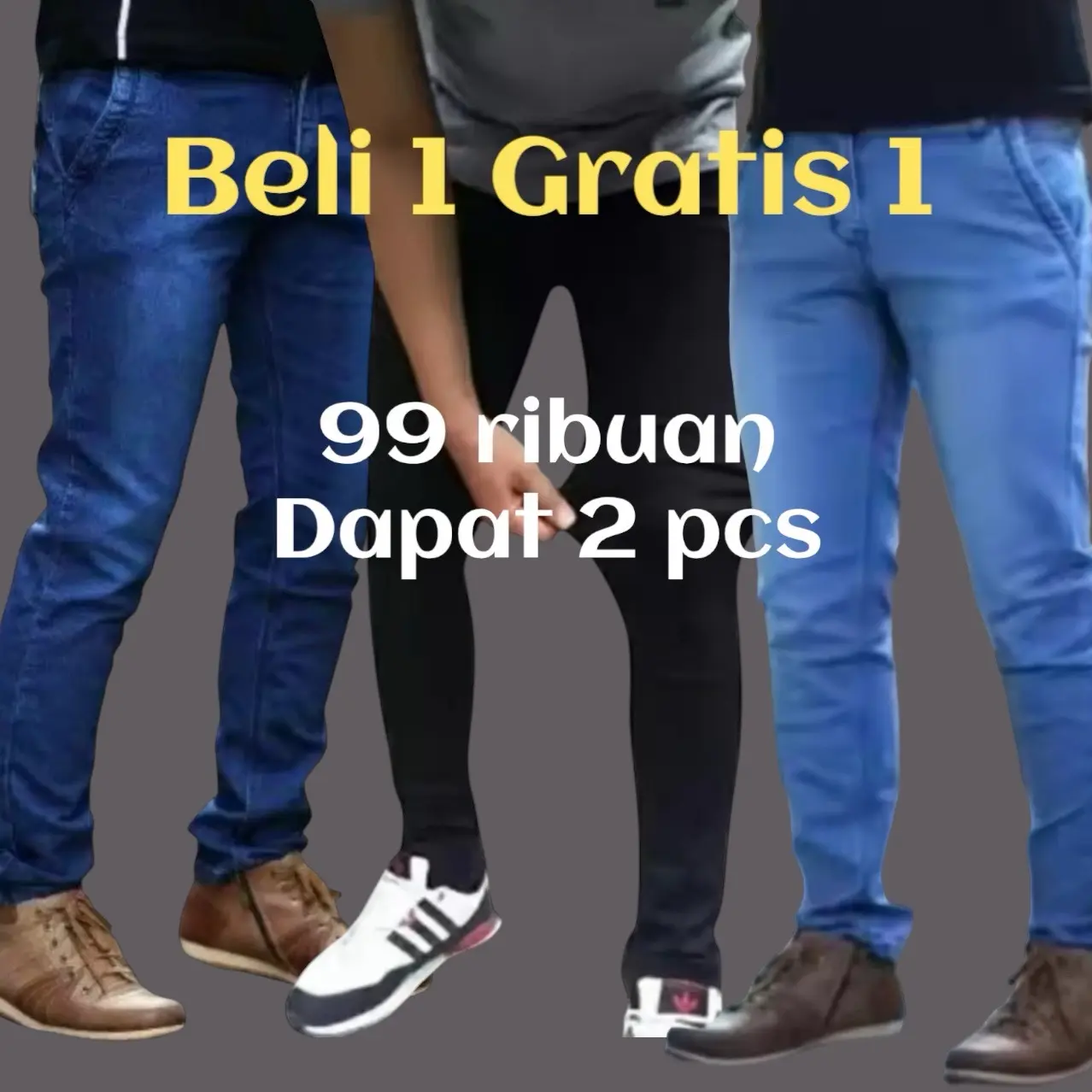 {PAKET HEMAT} Beli Satu Gratis 1 Celana Jeans Pria Dewasa Slimfit Keren Terlaris Celana Panjang Lepis Pria Jeans Denim Melar Ngaret Stret Slim-Fitting Hitam Strecth Skinny Soft Straight Waist Stone Stretch Pensil Cowok Ripped Semi