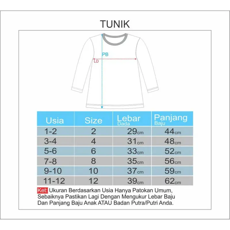 Vemodashop- Baju Tunik Anak Perempuan Usia 3-12 Tahun Motif BUNGA PUTIH Fashion 1