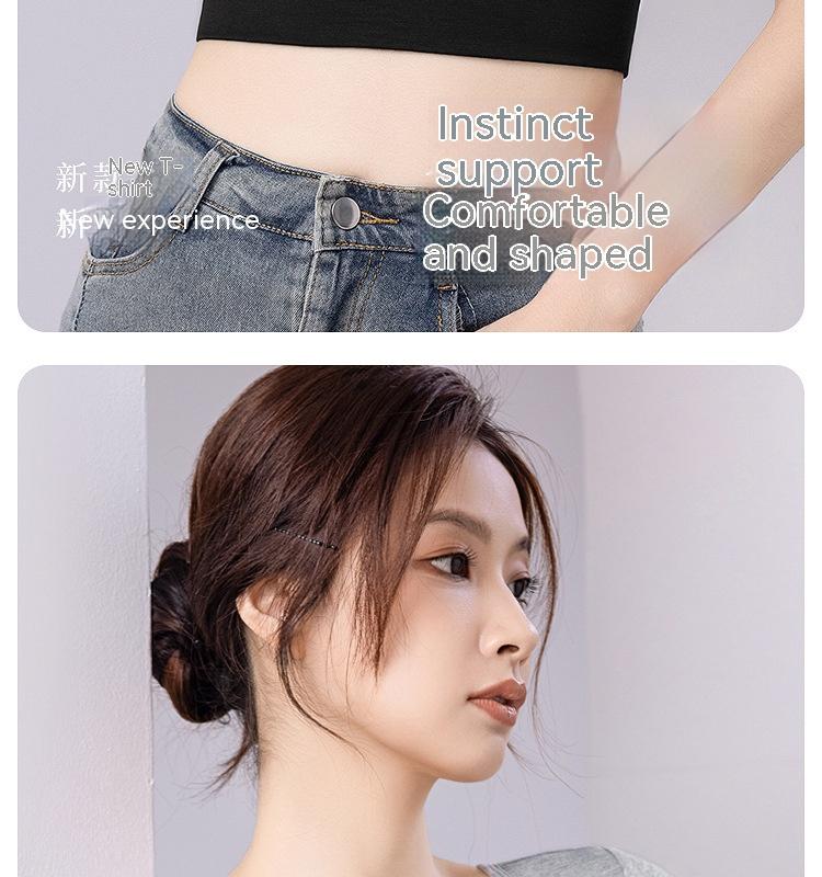 Product Introduction of Selene Bra Padded Top Crew Neck T-shirt Top 8