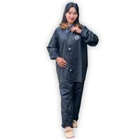 Gambar Jas Hujan Rainpro Raincoat Terbaik Pria Wanita Anti Rembes Baju Celana Mantel Pvc Setelan - Hitam, L dari KHN Store Kab. Sumedang 1 Tokopedia