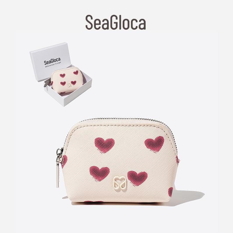 Ví Tiền Xu Trái Tim, SeaGloca, Độc Quyền Cho Ngày Lễ Tình Nhân, Ví Nhỏ Lãng Mạn, Có Hộp, Dành Cho Nữ, No 04