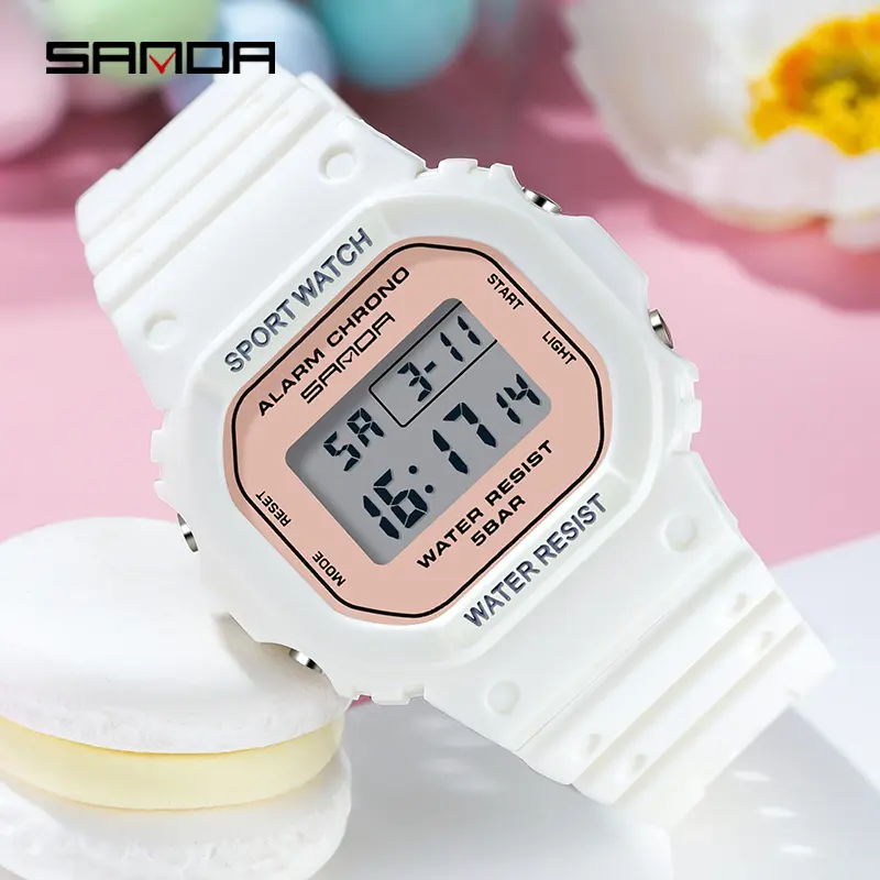Đồng Hồ Nữ, Phong Cách Cổ Điển SANDA, 293, Đồng Hồ Thể Thao, Chống Nước, Đa Chức Năng, Đèn LED, Đồng Hồ Dạ Quang Thường Ngày