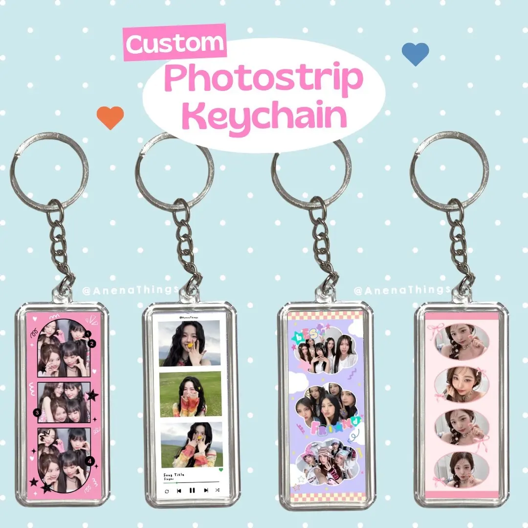 Custom Photostrip Keychain ( CUSTOM FOTO BEBAS )