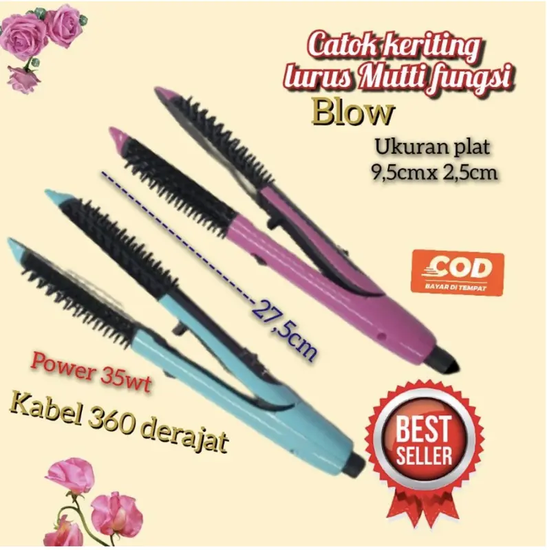 LADYSTAR Catokan Sisir | LS078 | Pink Biru on Black 5