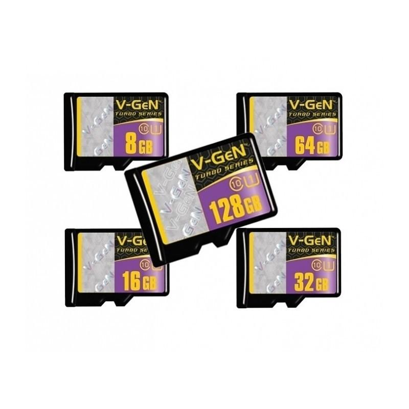 Memory Card Micro SD Vgen / V-Gen 16GB , 32GB, 64GB, 128GB class 10 ORIGINAL 1