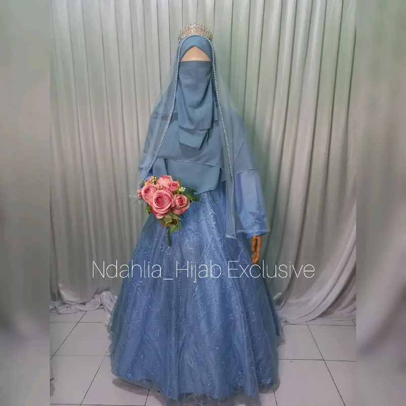 GAUN PENGANTIN SYARI BERCADAR PREMIUM 2