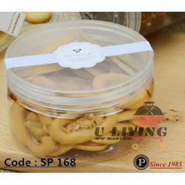 2Pcs/12Pcs>>SP168/FF2825 Round PS Screw Type Cookies Container