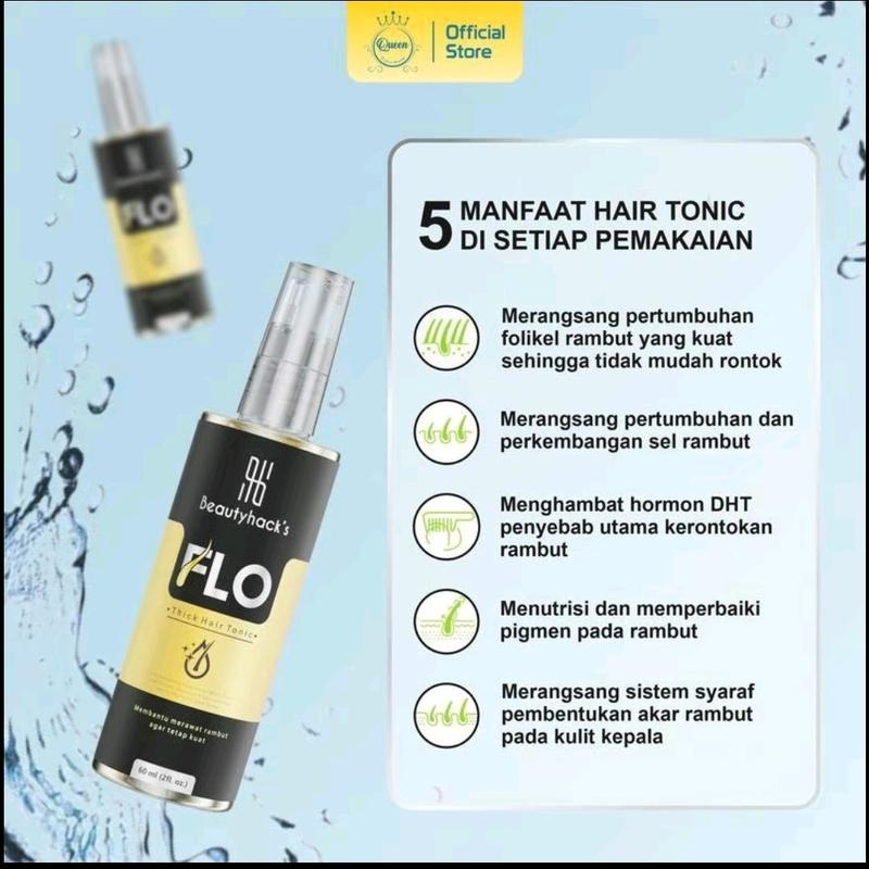 VIRAL!! FLO Hair Tonic Asli Original Penumbuh Rambut Alami Hair Treatment Melebatkan Rambut Rontok 2