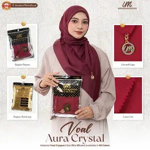 Hijab Segiempat Voal Aura Crystal – Voal Premium Laser Cut, Adem & Nyaman