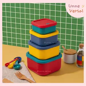 Kotak Bekal Silikon / Kotak bekal Silicone Box persegi Limited Edition