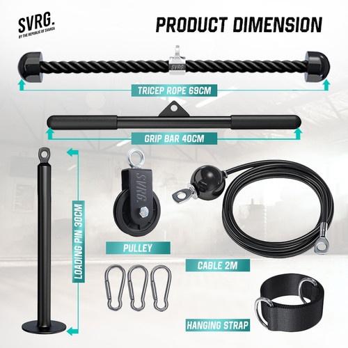 Svarga Cable Pulley Set - Home Gym Pulley Cable Machine - Tricep Bicep 1