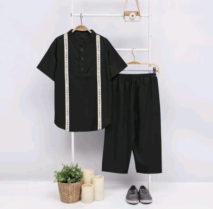 Setelan Baju Muslim Anak Laki Laki Motif List Terbaru - Baju Koko Anak Best Seller 0