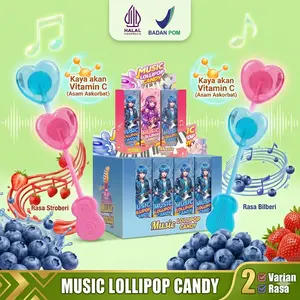 [HALAL] Permen Lollipop Musik, lollipop bernyanyi, disukai dewasa & anak-anak! Tersedia 2 rasa: Strawberry Dan Blueberry. Camilan favorit anak, lezat dan harga terjangkau. Cocok untuk Ramadhan & Lebaran, pilihan bagus untuk hadiah dan menjamu tamu.