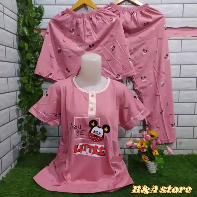 Terbaru Terlaris // Baju Tidur Piyama 3 in 1 Import Cewek Pajamas Kekinian // Baju Tidur Wanita Motif Nyaman coquette 2