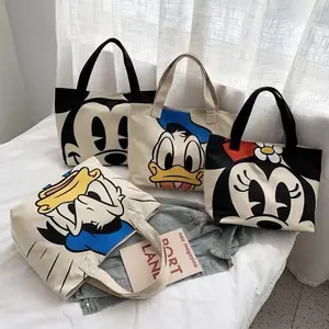 TOTEBAG RESLETING DISNEY / TOTEBAG DENGAN RESLETING GAMBAR MICKEY MINNIE DONALD