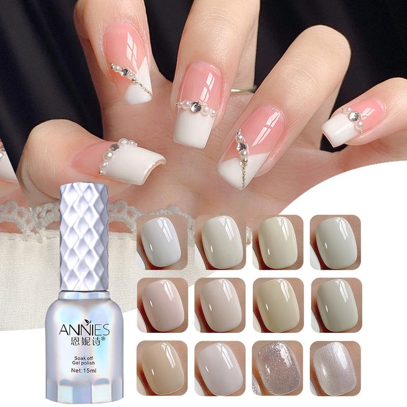 Gel Sơn Móng Tay 12 Màu 15ml Màu Nude Nước Trắng Hàng Mới Về 2025 Sơn Móng Tay Gel Sữa Chua Cần Có Đèn UV Để Khô