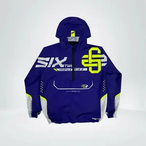 Ps62 Jaket Parasut Cougle EYR RACE21 Taslan Premium Water Resistance Windproof Unisex Full Printing Furing Jaring Lengan Kerut Resleting Kantong Tali Serut Hoodi