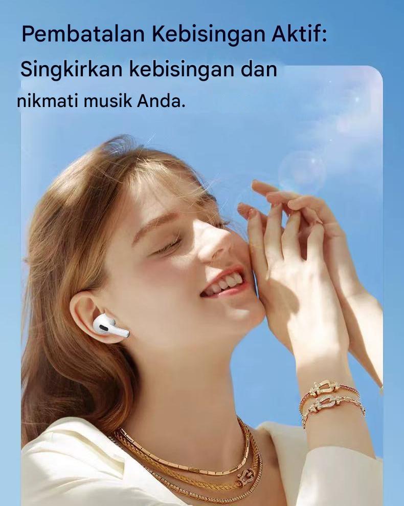 AI TWS Original TWS Earphone Nirkabel Bluetooth 5.3 Dual MIC Stereo Noise Reduction Bass HIFI Touch Control Earbuds