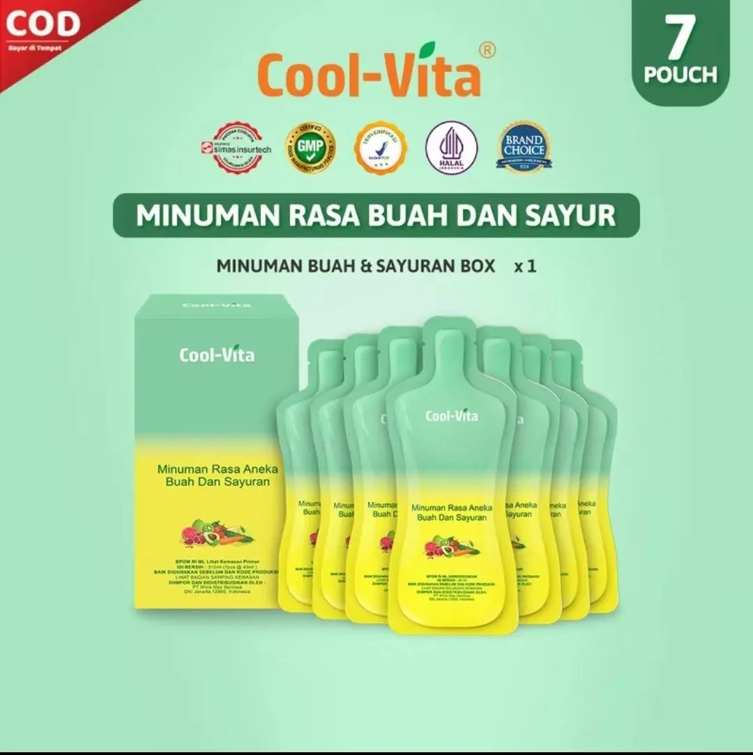 [7 Pcs] Coolvita Minuman Rasa Buah Dan Sayur - Coolvita Fiber Drink