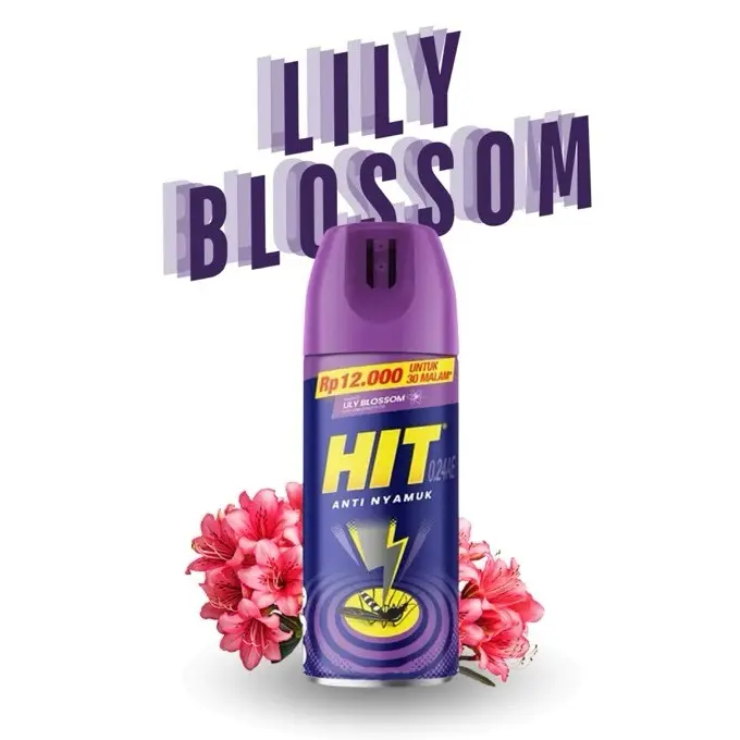 HIT Spray Anti Nyamuk Semprot Mini 150ml - Pink Blossom, Orange & Lily Blossom 3