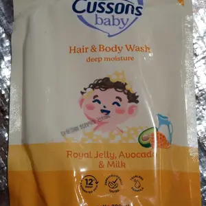 (DAPAT 3 PCS) Cussons Baby Hair & body Wash KEMASAN REFILL 200ml - Sabun Mandi Bayi Lembut Dimata