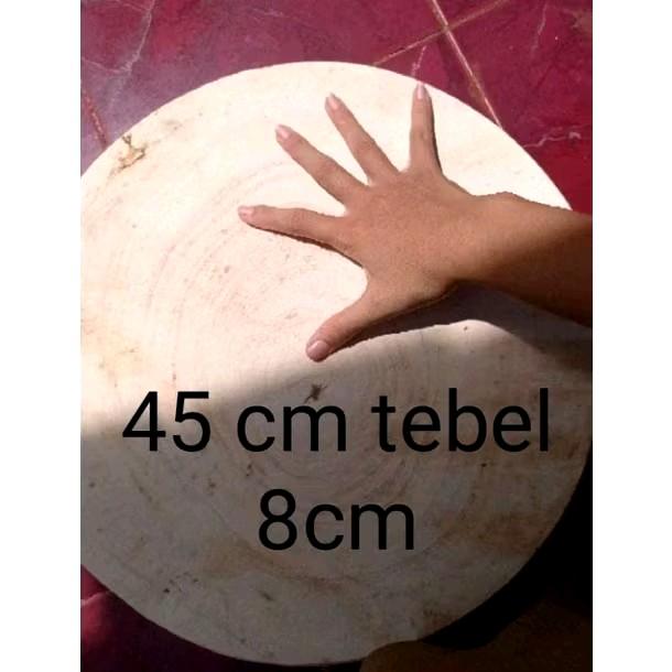 TALENAN KAYU ASEM DIAMETER 45CM / TALENAN DAGING / TALENAN KAYU BULAT MURAH BISA REQUEST UKURAN 0