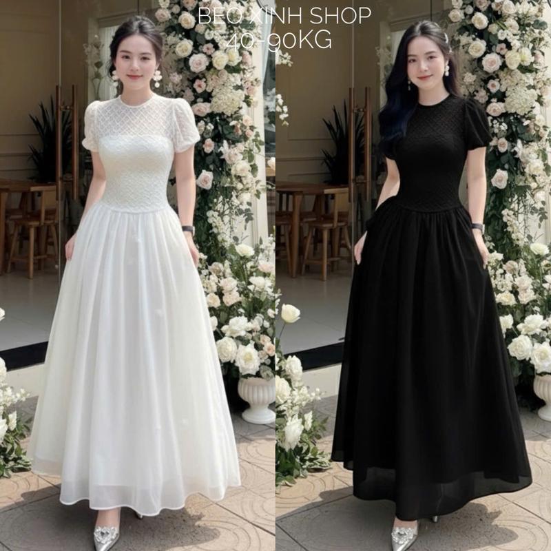  Đầm Dự Tiệc Thiết Kế 2 Lớp Ren Tiểu Thư Phối Hoa  Vải Ren 2 Lớp  Cao Cấp Thanh Lịch Sang Trọng Cho Các Nàng Bigsize 40–90kg Thời Trang Nữ Béo Xinh Shop - A.1673 