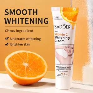 Sadoer Vitamin C Whitening Cream Underarm/ Vitamin C Pemutih Ketiak, Miss V,Selangkangan dan Leher. cell u tone tahan air Mencerahkan Mengencangkan Wanita Deodorant Kerutan Tubuh Pencerah body lotion