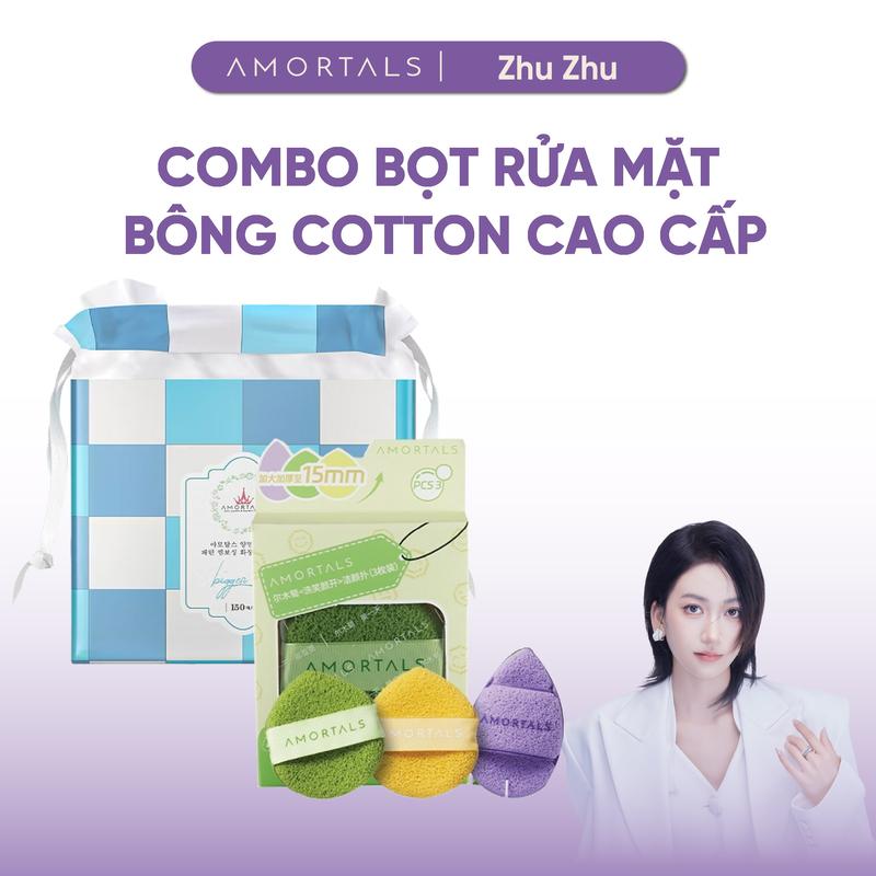 《AMORTALS X ZhuZhu》Bọt Rửa Mặt Amortals Hỗ Trợ Rửa Mặt Dịu Nhẹ Sạch Sâu, Cấu Trúc Lỗ Tổ Ong Mềm Mại, Hỗ Trợ Tẩy Trang Mặt Nạ Đẩt Xét, Không Gây Đau Rát Tạo Bọt Dày Êm Ái Bọt Biển Rửa Mặt Đàn Hồi Tốt Thân Thiện, An Toàn Mọi Loại Da Kể Cả Da Nhạy Cảm