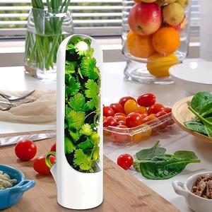 Set de Conservación de Hierbas y Verduras Frescas, Incluye Vasos de Almacenamiento para Menta y Cilantro con Contenedores Hidropónicos, Organizador de Cocina de Alta Calidad