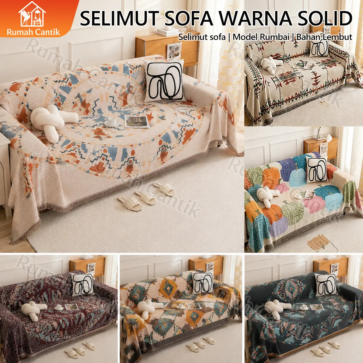 [COD] Selimut sofa Nordic Blanket 1 2 3 4 Seater Sofa Blanket throw blanket sofa bed cover Sofa Flanel Tebal Cover
