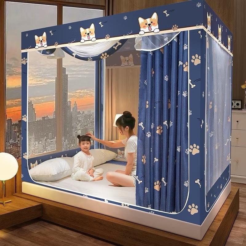  Màn Khung Không Khoan Tường  Kèm rèm che chắn sáng 3 cửa ra vào - Xưởng Màn Quỳnh Anh 