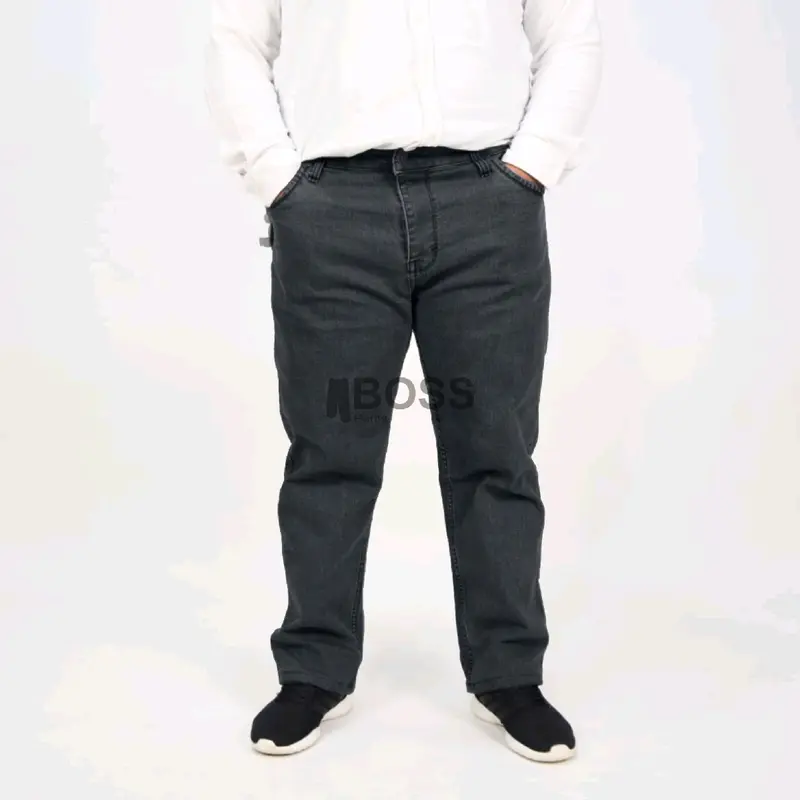 ZELLVO  - Celana Jeans JUMBO BLACK SANDWASH Panjang Slimfit Stretch Premium Soft Jeans Nyaman Tebal Melar Santai Distro 4