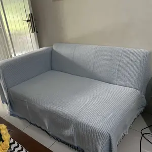 Warna murni Sofa Selimut Sofa Penutup Sarung Pelindung Sofa Antiselip  Selimut Sofa 1 2 3 4 Seater Sofa Blanket