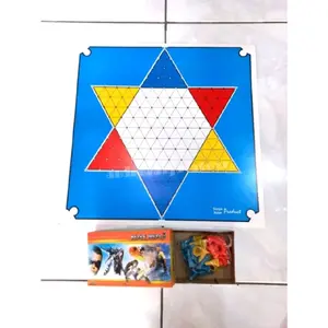 Mainan Halma Permainan Halma Ukuran Kertas 36 cm x 36 cm