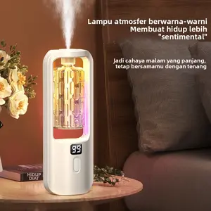 Humidifier Air Ultrasonic Diffuser Purifier Pelembab Aromatherapy Sinar UV Pembasmi Bakteri dengan Lampu Atmosfer Warna-warni Tanpa Minyak Versi Display 7 Kecepatan - Machine