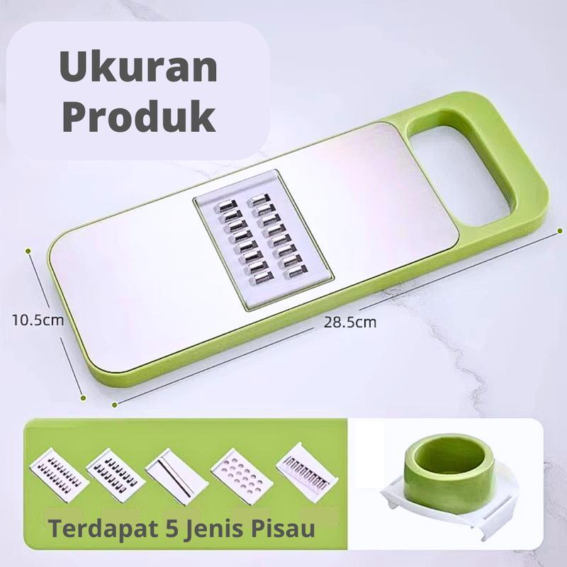 Manual Sayur Dan Buah Vegetable Cutter5 IN 1 Multifungsi Premium Vegetable CutterSlicer Stainless Steel Kitchenware