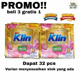 PROMO 32 Pcs Soklin Liquid kemasan 1000 / 80ml Beli 3 Gratis 1