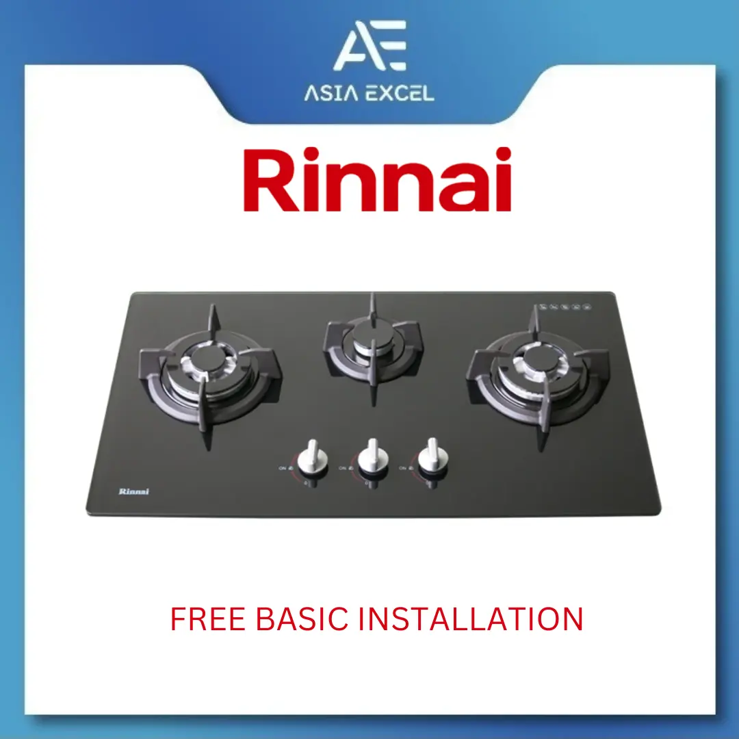RINNAI RB-7303S-GBSM 3 BURNER GLASS HOB WITH SAFETY DEVICE