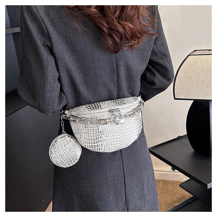 Product Introduction of Crocodile Women Chest Bag High Quality PU Leather Crossbody Bags For Girls Luxury Decoration Female Shoulder Bags 8