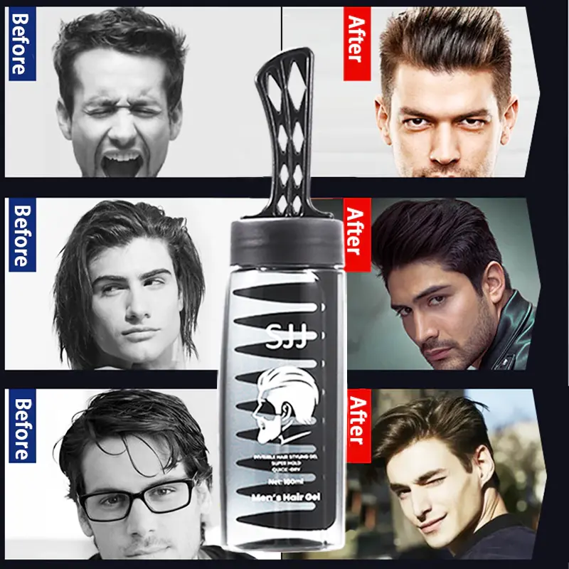 SJJ Minyak Rambut Pria Hair Styling Gel Hair Spray Gel Rambut Sisir Penata Tahan Lama Tidak Lengket Garansi Asli Quick Dry Water Base 180ml 3