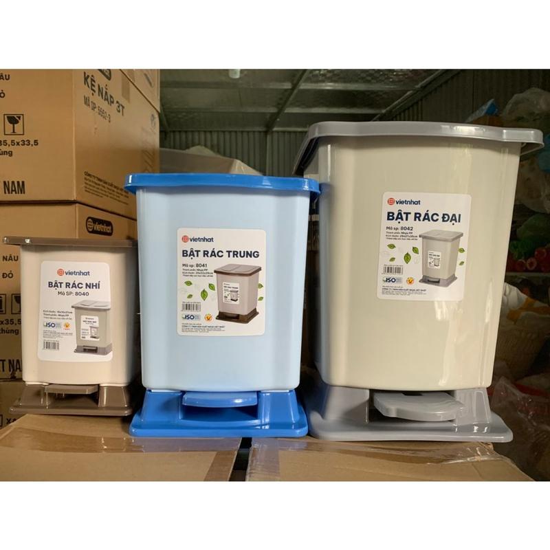 Thùng rác nắp bật 3 size nhựa Việt Nhật Sọt rác văn phòng phòng bếp phòng khách có nắp đậy 